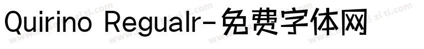 Quirino Regualr字体转换